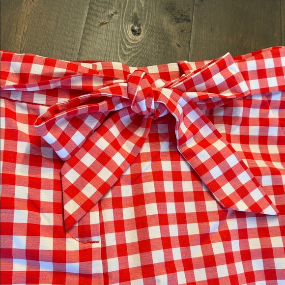 NWOT Lane Bryant Red Gingham Shorts & Belt - Picture 2 of 8